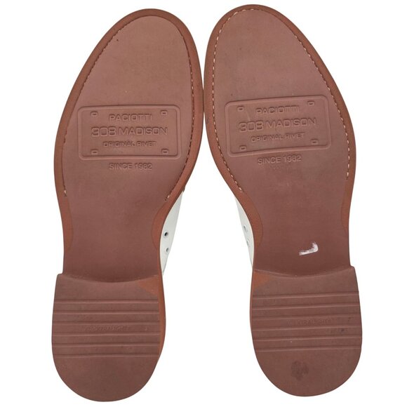 Paciotti 308 Madison Mens 11 / 10 UK White Leather Derby Dress Casual Oxfords - Picture 4 of 10